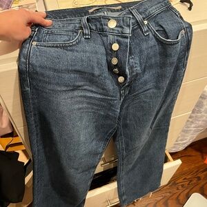 HUDSON Women's Rosie High Rise Wide Leg Crop Jean, Lakeside, 26